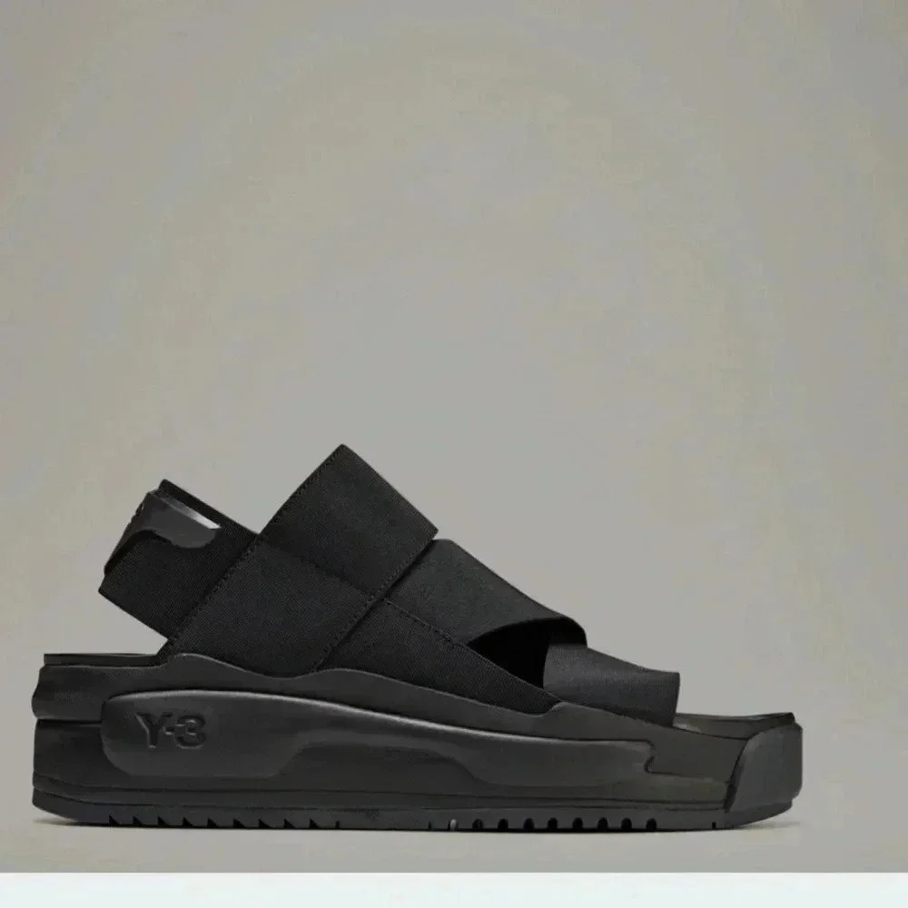 adidas Y-3 Black Platform Slide Sandals